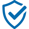 An icon with a shield and checkmark.
